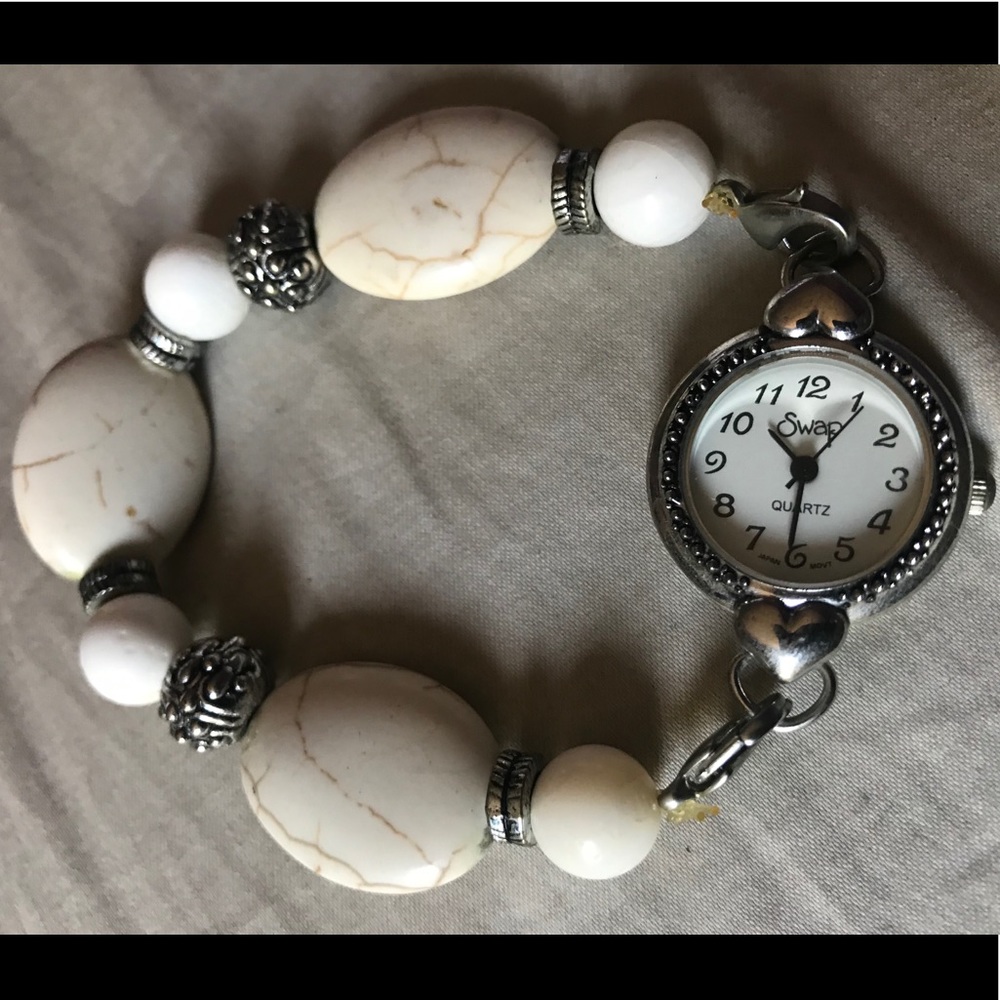 Silver and Stone Watch